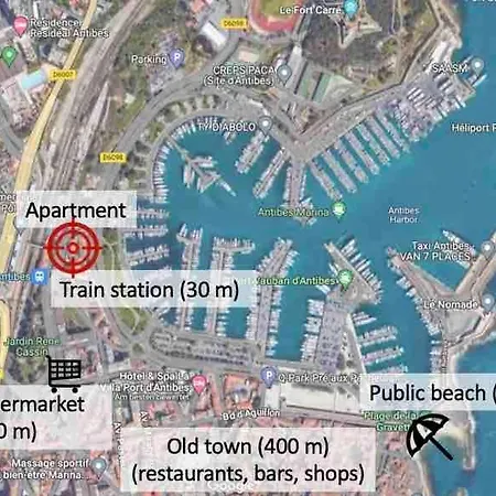 Lägenhet With Balcony In With Ac Antibes