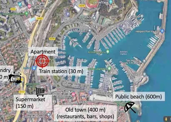 Apartment With Balcony In With Ac Antibes